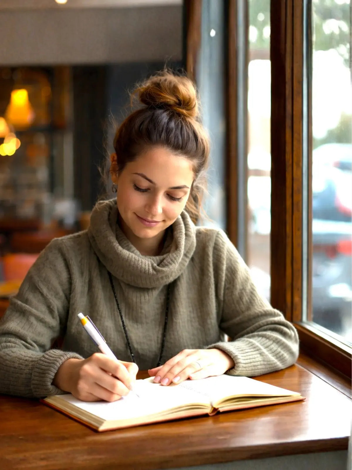 écrire dans un café